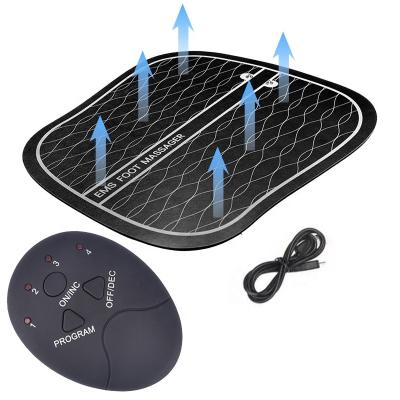 China 6 Modes and 10 Levels Intensity Adjustable Rechargeable Electric Feet Massage Kit Vibrator Mat Acupoints Relief Pain Pulse Protection EMS Health Care Device Foot Massager for sale