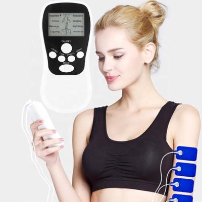 China 2021 2021 EMS Mini Therapy Massager Dual Channel Dual Channel Relaxing Pulse 15 Modes Blue Screen LCD Display Arm Massage Machine 8 Speeds for sale