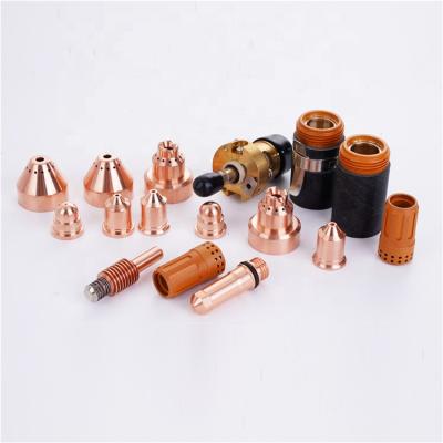 China Hafnium Wire Plasma Cutter Consumables Nozzle 020608 Imported Copper Shield 020424 Electrode 020415 for sale