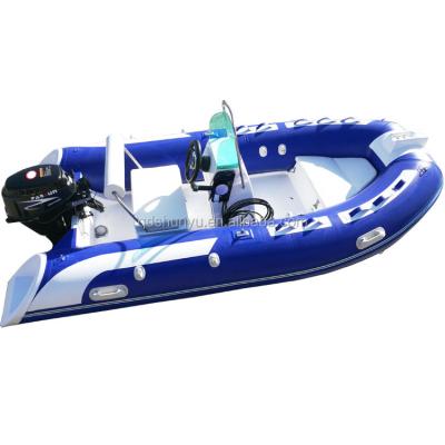 China Fiberglass Over 20 Years Factory Q Rib Boat Boat With Outboard Engine Motor For Sale for sale