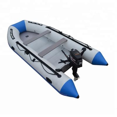 China Leisure CE 2019Year 30Horsepower Motor 4.3m Inflatable Boat With Outboard Motor for sale