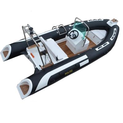 China Gear Racing 2021 Year New Design Hypalon Rigid Fiberglass 4.7M Rib Boat for sale