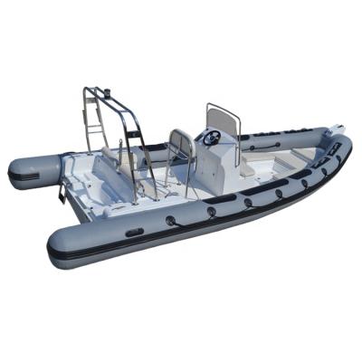 China Popular Fiberglass CE RIB Boat Rib 680 Inflatable Rigid Boat for sale