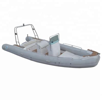 China 2018Year Fiberglass CE Approved Fiberglass Inflatable Fishing Yacht 22FT RIB Boat for sale