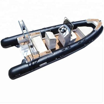 China Patrol Fishing Leisure 5.8m Fiberglass Rigid Big Rib Yacht Inflatable Boat for sale