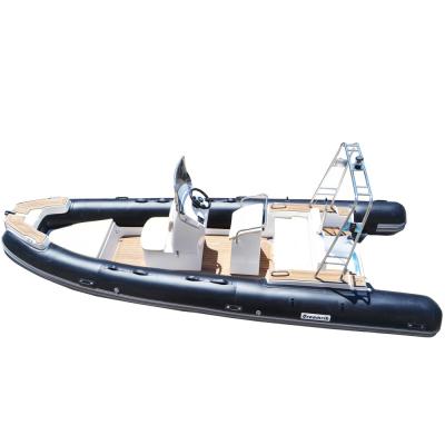 China Fiberglass CE 19Ft Rib Boat Rigid Hull Inflatable Fiberglass Boat for sale