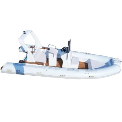 China Wholesale Factory Most Popular Low Price 19Ft Hypalon Rigid Hull Fiberglass Rib Boat Inflatable Boat for sale