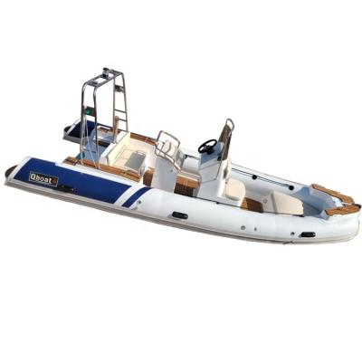 China 2021Year Fiberglass CE 5.8M Long Outboard Engine Rigid Inflatable Boat for sale