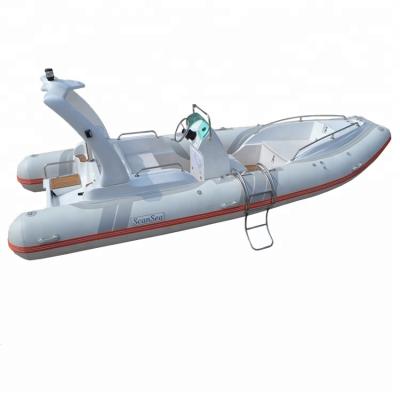 China New Entertainment CE 5.8m Fiberglass Rigid Inflatable Boat 580 Fiberglass Hull for sale