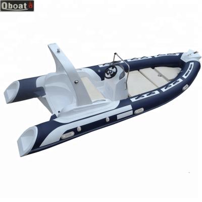 China High Quality Fiberglass Rib Boat 520 Hypalon Inflatable Boat For Sale for sale