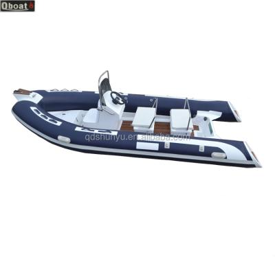 China Fiberglass or Hypalon Fiberglass CE 4.7m PVC Hull Material Rigid Inflatable Boat With CE for sale