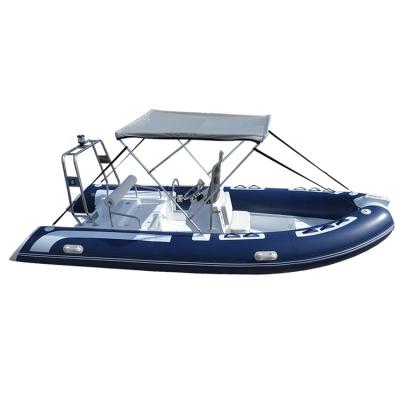 China Outdoor fiberglass Europe CE rib480 60hp fiberglass 8 people boat, offshore yacht for sale