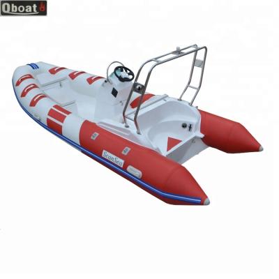 China Wholesale Fiberglass CE RIB470 China Fiberglass Hull Inflatable Boat For Sale for sale