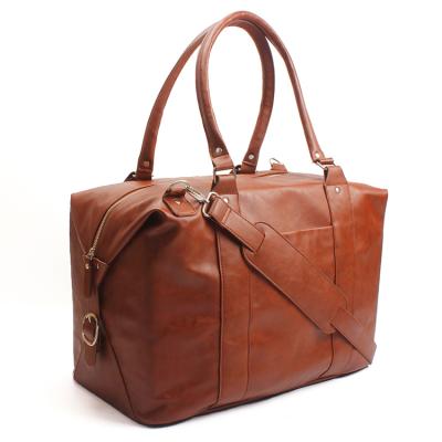 China Fashion Men Duffel Travel Bag Weekender Leather Overnight Bag Oversized Carryon Travel Handbag for sale