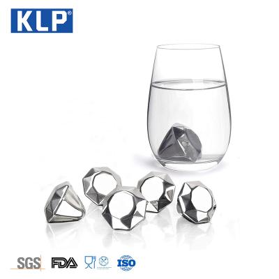 China Wholesale Newest KLP Viable Factory Bar Accessories Stainless Steel Ice Cubes Cooling Whiskey Stone Stones For Gift for sale