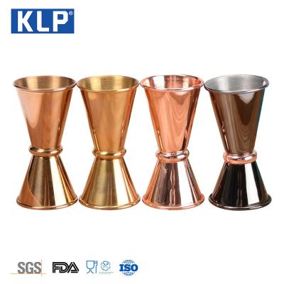 China KLP 30/45ml Viable Bar Cocktail Jigger Stainless Steel Bartender Bar Tool Jigger Sublimation Double Blanks for sale