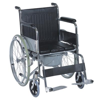 China Multifunctional transport commode wheelchair sale wheelchair with comfortable fixed armrest/footrest SC8001A for sale