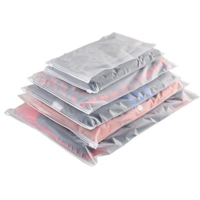 China Recycled Materials 100% Biodegradable Packaging Plastic Bags Swimwear Clothes, Zip EVA T-shirt Bag Zipper Polybags Garment Plastic Bag With Logo for sale