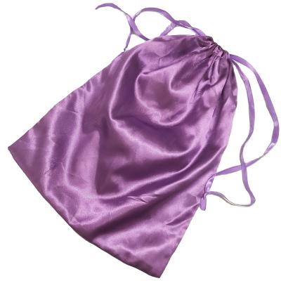 China Wholesale custom silk hair bag silk bag wig jewelry pouch logo silk drawstring bag for packaging for sale