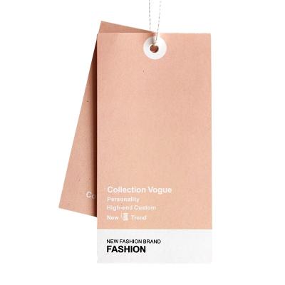 China Wholesale Sustainable Printed Eco Friendly Recycled Kraft Card Fashion Garment Paper Labels Clothing Label Sustainable Custom Label for sale