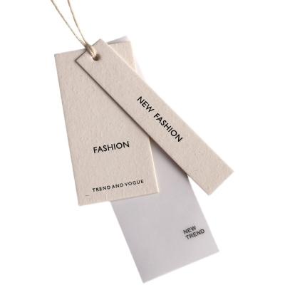 China Sustainable Manufacturing Customized Design Printing Own Logo Paper Hang Tags For Apparel for sale