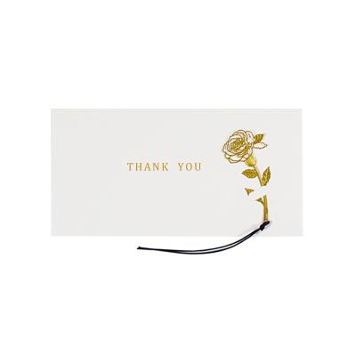 China paper & Luxury Cardboard Custom With Logo Foil Rose Gold Thank You Card Printing For Business for sale