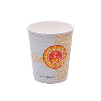 China 250ml Disposable Paper Cups Disposable Customized Double Wallpaper Packaging Coffee Cups for sale