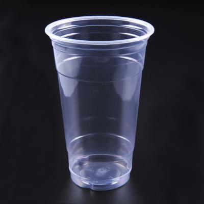 China Single Wall Disposable Plastic Beer Tasting Cup 24oz PP Water Cup Printing With Dome / Flat Lid for sale