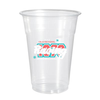 China 20oz Single Wall Custom Printed Disposable PET Transparent Disposable PP Plastic Cup Wholesale PET Clear Cup for sale