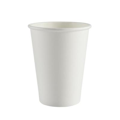 China Disposable Plain 12oz White Single Wall Paper Coffee Cup Eco-Friendly Disposable Paper Cup for sale