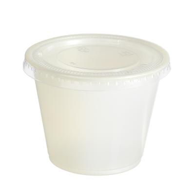 China Disposable 5.5oz PS Single Wall Plastic Sauce Cup Container for sale