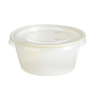 China Single Wall 1oz PS Party Sauce Cup Plastic Cup With Lid for sale