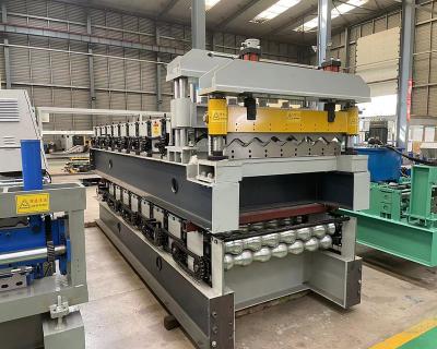 China Hotels barrel corrugated roofing sheet rolling machine automatic crimping Metal sheet Aluminium corrugated roof tile steel roll forming for sale