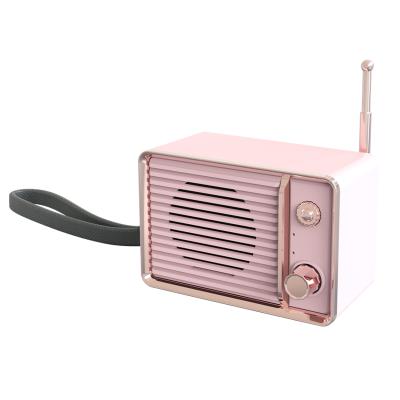 China No BT gift new BT portable audio subwoofer mini retro speaker wireless creative stereo for sale