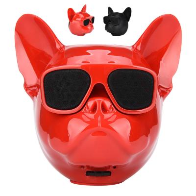 China Portable Computer Amazon Selling Dog Head Speaker Small Mini French Bulldog Speaker Cool Bulldog Hot BT Speaker for sale