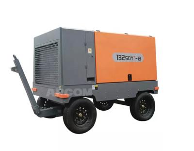 China Lubricated Electric Drill Screw Air Compressor 132SDY 530 cfm Low Noise Mining Portable Air Compressor for sale