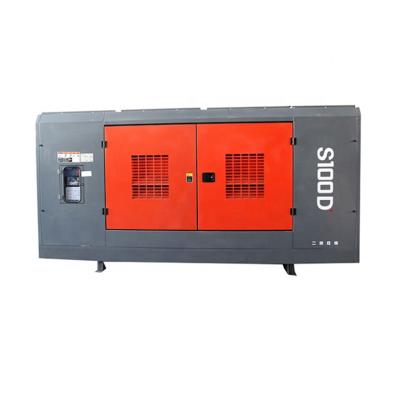 China S100D new 25 bar 309kw lubricated high quality stationary diesel screw air compressor for water well for sale