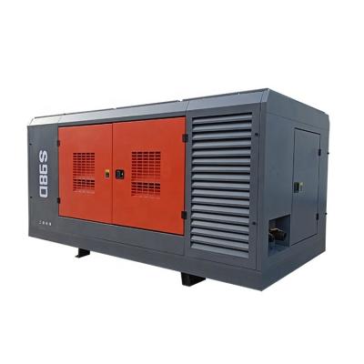 China Factory Sales Two Stages Stationary Industrial Screw Compressor 295kw Portable Air Lubricated for sale