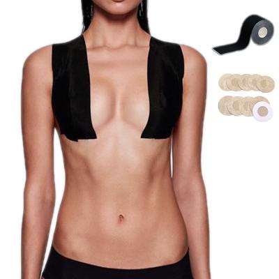 China Wedding/Swimming/Backless Wear...Boob Band And 5 Pairs Of Nipple Backless Cover Petal Set Breathable Big Breast Lift Band Sporty Boob Band for sale