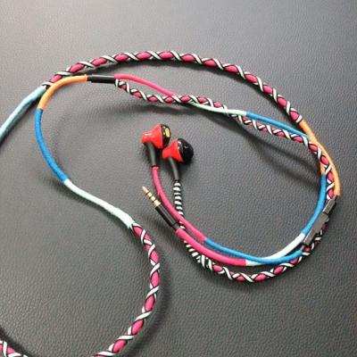 China Anti-tangle; Anti-dirty Urizons Custom Design Braided Earphone Handmade Cable Rope Headphones With Mic for sale