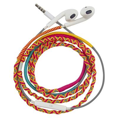 China Anti-tangle; Anti-dirty Urizons Custom Design Handmade Thoughtful Wire Braided Cable Headphones With Mic for sale