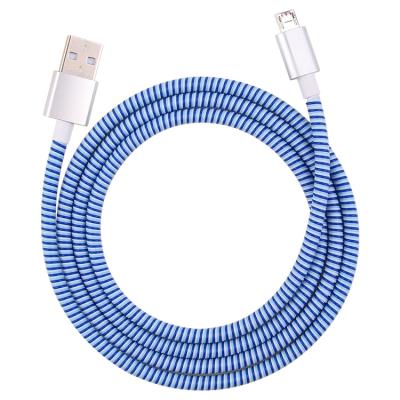 China Double Insert Side Spring Protector Braided Charging Cable Braided Quick Charging Braided Cable 2021 Professional New for sale