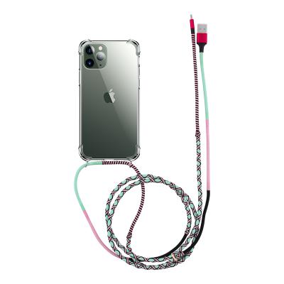 China URIZONS Fast Charging Speed ​​Suitable For iPhone Apple Data Cable Mobile Phone Extension Neck Instant Fast Charging Hanging Charging Cable for sale