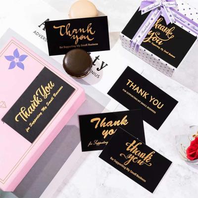 China 50pcs China Pink Thank You For Supporting My Card Small Business Card Thank You Greeting Card Appreciation For Sellers Gift 5*9cm for sale