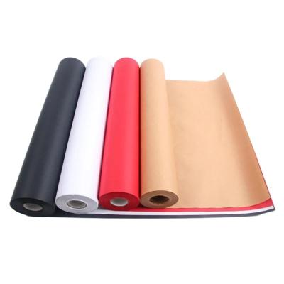 China Factory Wholesale Custom Tissue Paper Wedding Birthday Gift Wrapping Paper Roll Handmade Color Wrapping Paper Roll Brown for sale