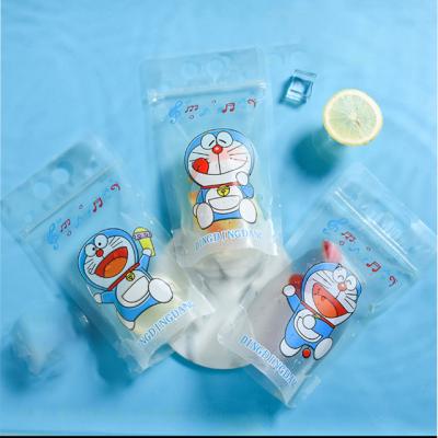 China Custom Printed Clear Plastic Ziplock Moisture Proof Juice Bags 500ml Water Stand Up Drink Pouches With Plastic Straws for sale