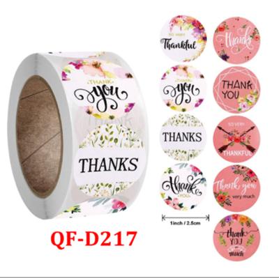 China 500 PCS I Models 9 Inch Waterproof Adhesive Thank You Stickers Label Roll for sale