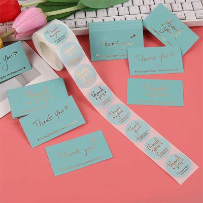 China 500Pcs/Roll Waterproof Thank You Self Adhesive Handmade Flower Stickers Labels Wedding Favors Gift Party Decoration for sale