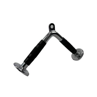 China Stable Triceps Home Gym Pull Down Attachment V Shape Bar With Black Hand Grips for sale