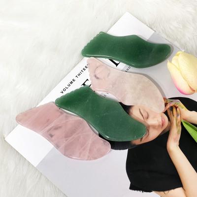 China New Corp body massager custom tooth gua sha tool. high quality rose quartz sha from gua for sale